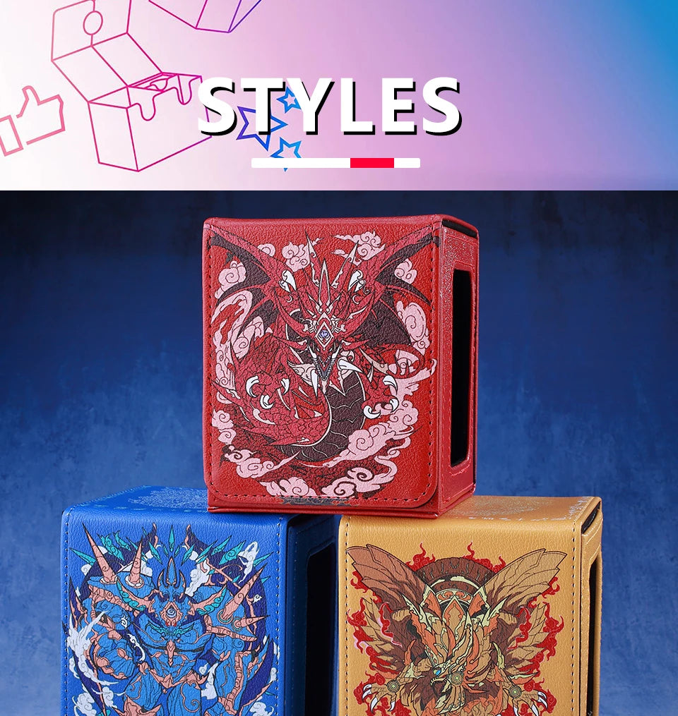 Maiden of White Dragon TCG Deck Box Magnetic PU Leather 120+ Cards