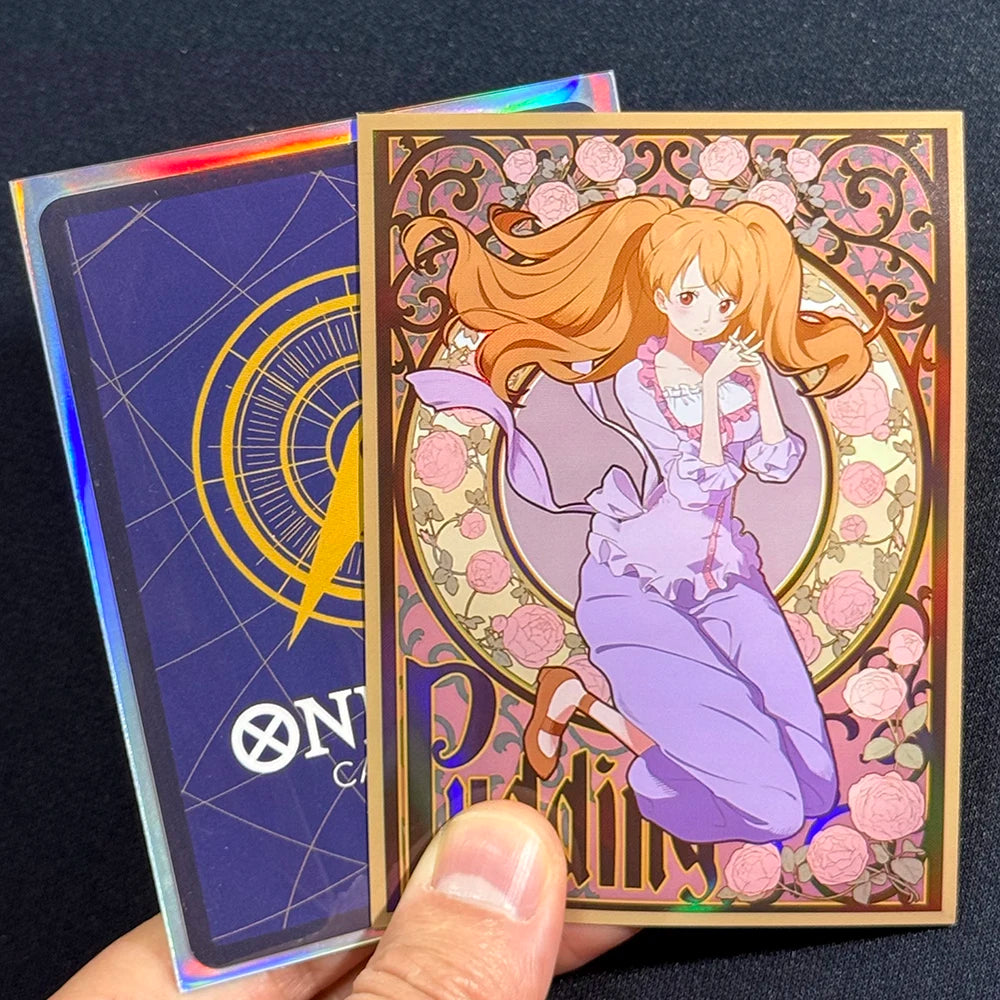 60PCS Foil Card Sleeves Sunflower Carrot Rose TCG Protectors