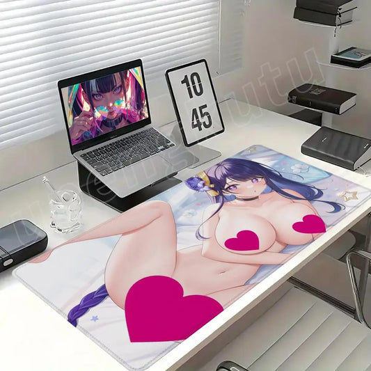 Raiden Shogun NSFW XXL Gaming Mouse Pad – Hentai Desk Mat