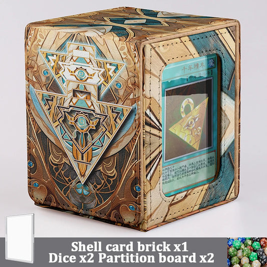 Pharaoh’s Relic Leather Deck Box 100+ Sleeved Yugioh Cards