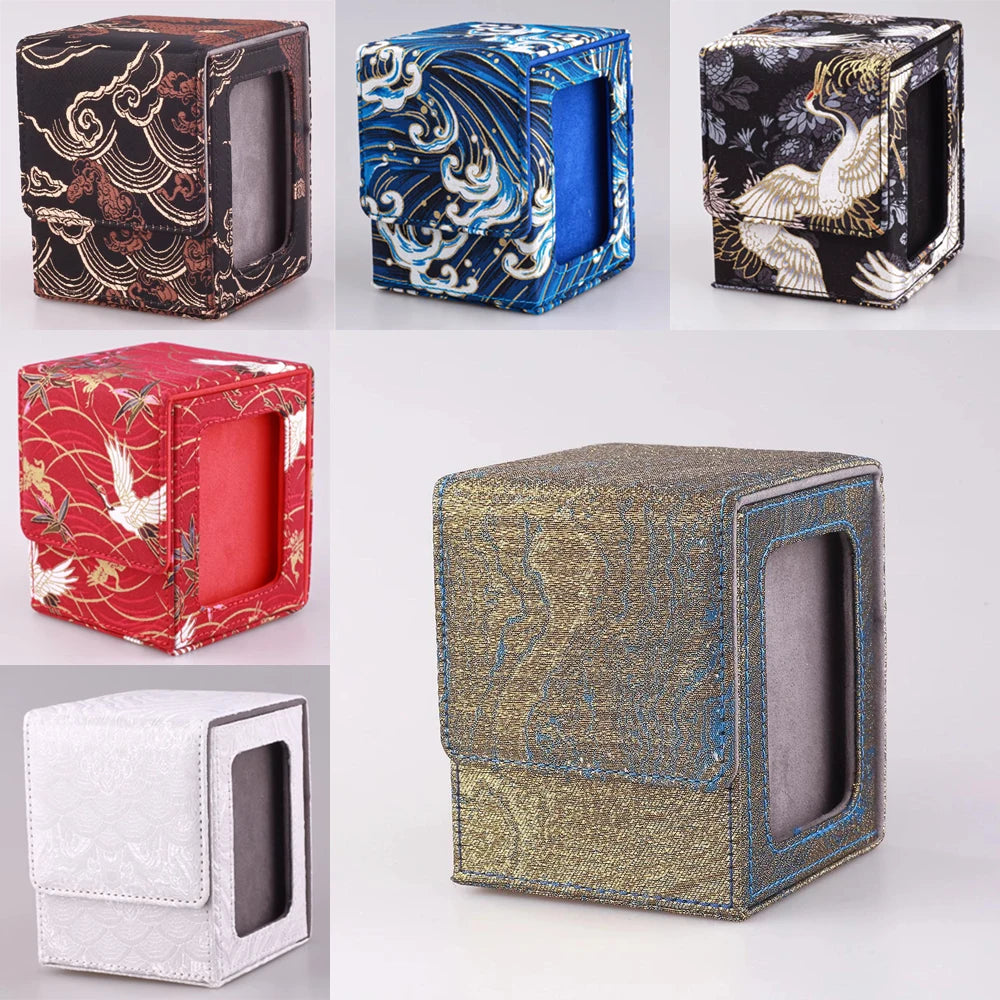 White Embossed 100+ Card Deck Box – Premium TCG Storage