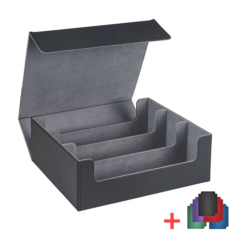 **** Storage Box for 1800+ Trading Cards PU Leather Magnetic Closure Case
