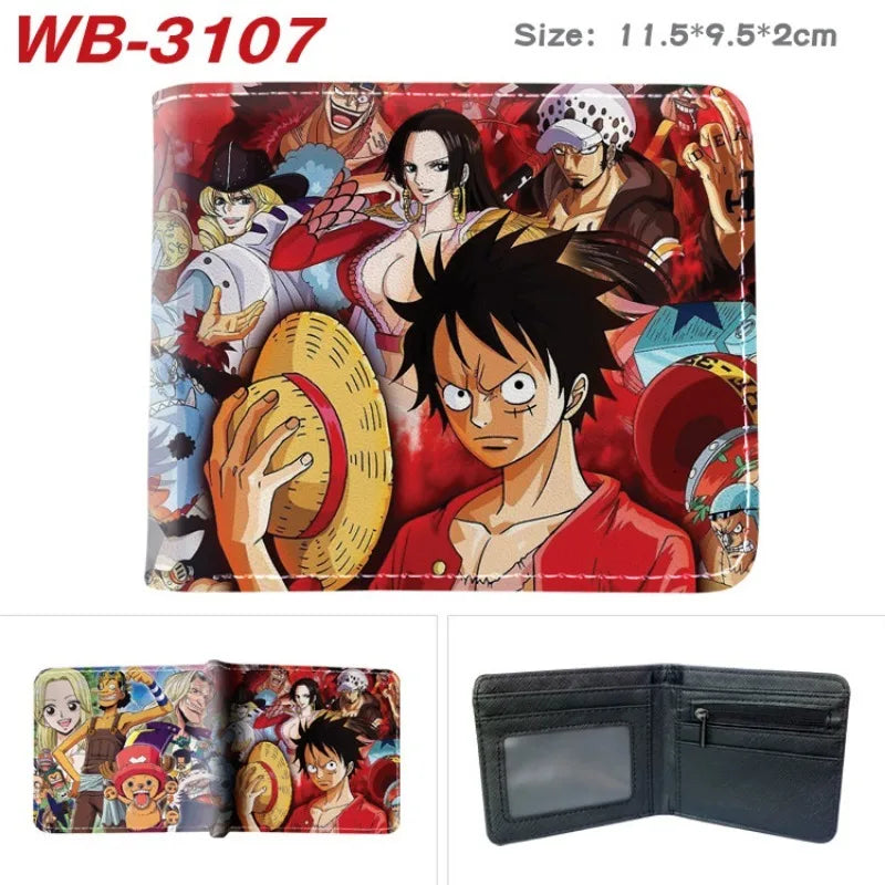 One Piece Nika Luffy Foldable Wallet Anime Coin Purse Card Clip Bag