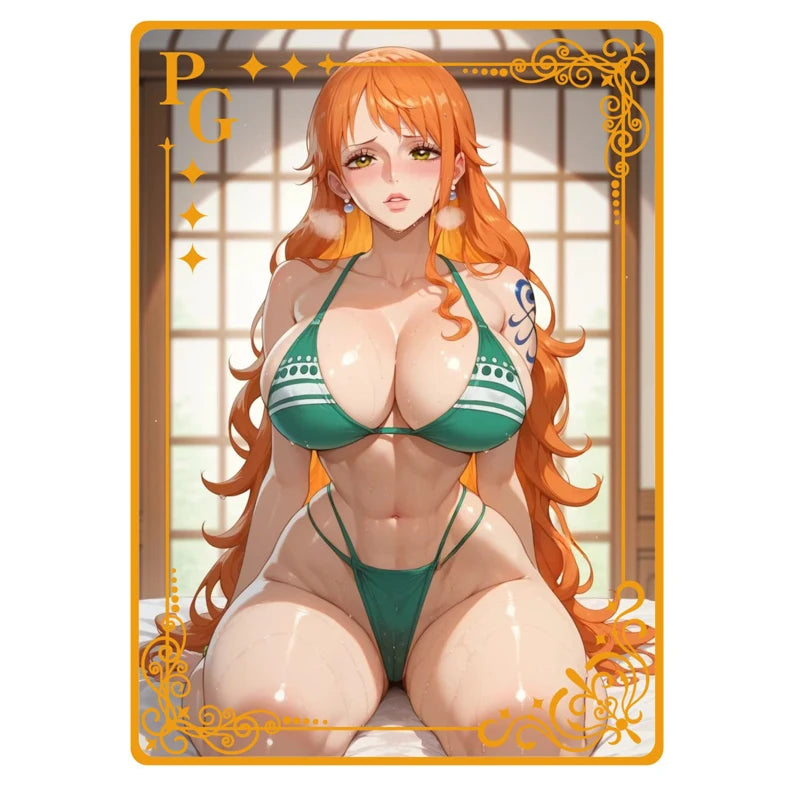 Goddess Story Metal Card Anime Swimwear Girl Collection