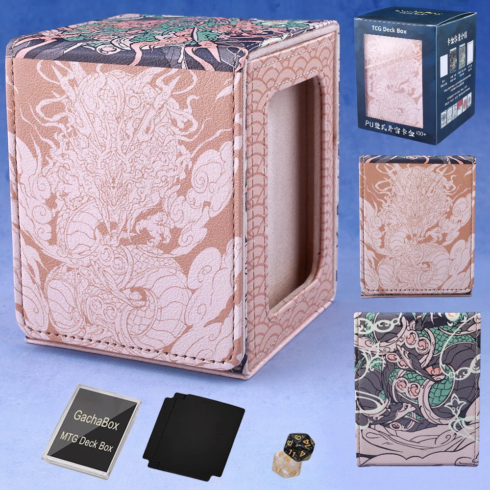 **** Gacha Deck Box for PTCG Cards Trading Card Storage with Display Window