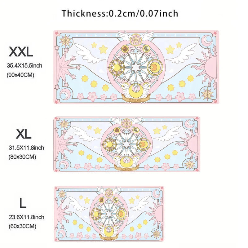 XXL Sakura Card Anime Mousepad Large Gaming Keyboard Mouse Pad Desk Mat