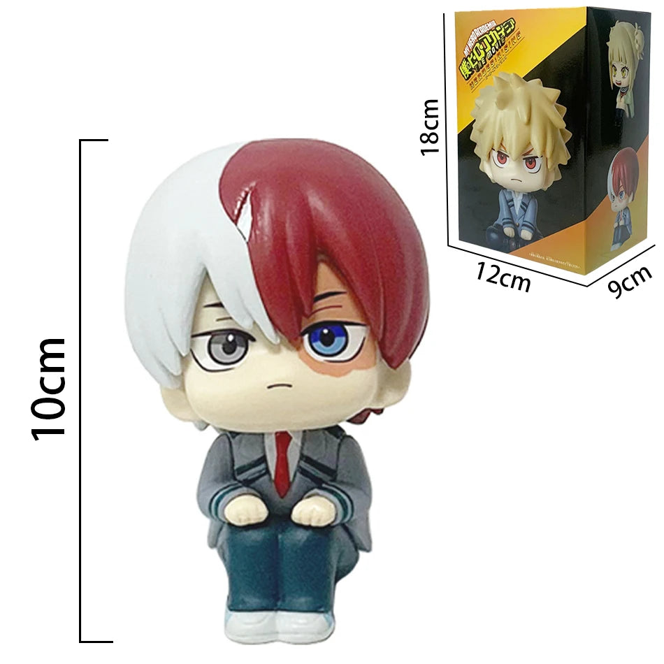 **** 10cm Q Version My Hero Academia Figures Midoriya Bakugou Ochaco Kids Gift