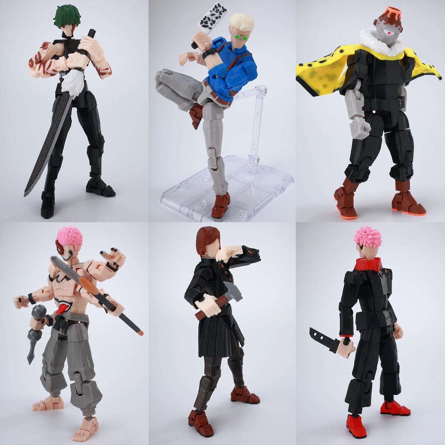 **** 9L3D Printed Jujutsu Kaisen Action Figures Sukuna Yuji Yuta Gojo