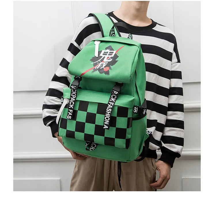 Demon Anime Waterproof Sport Backpack Gym Bag for Travel and Fitness