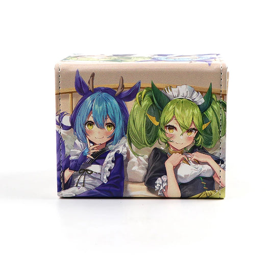 Yugioh Dragonmaid Deck Box PU Leather Storage 100+ TCG OCG Trading Cards