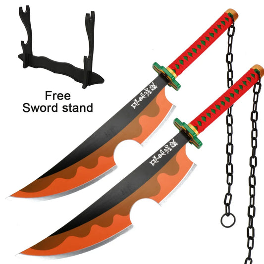 Tengen Uzui Dual Bamboo Swords – Demon Slayer Cosplay Blades 40.9" (Pair)