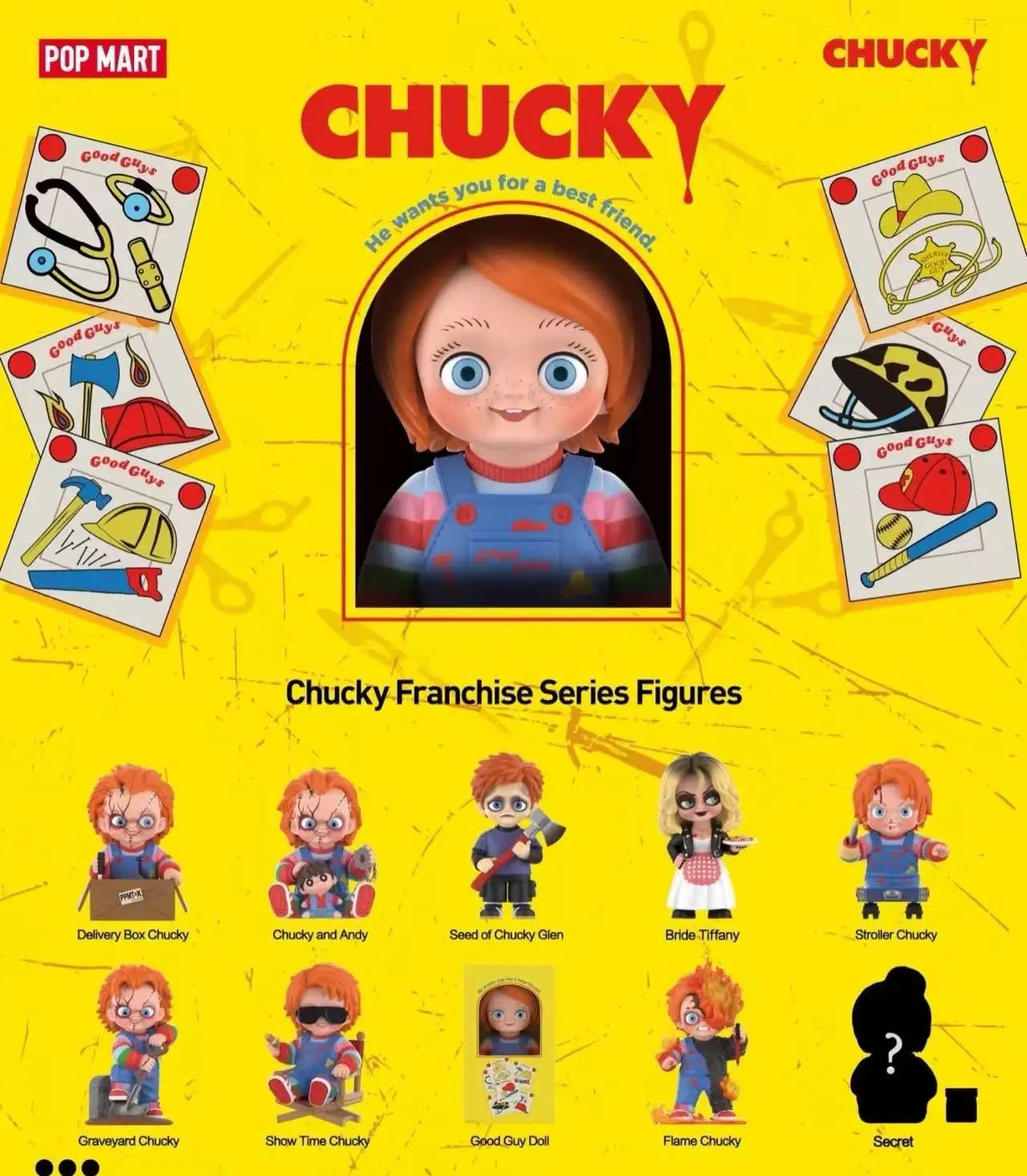 **** POPMART Chucky Ghost Return Series Blind Box Anime Figure Halloween Gift