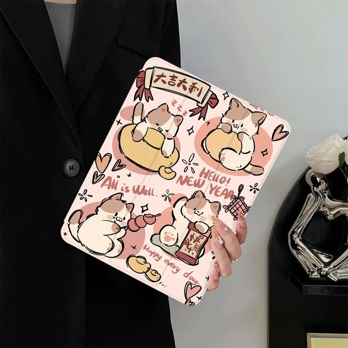 Musical Cat Smart Case for iPad 10.2 11 12.9 Air Pro 6th 5th 2025