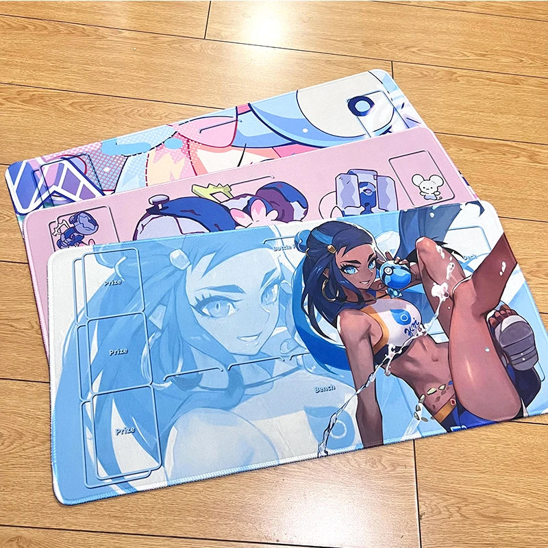600X300X2Mm PTCG Trainer Nessa Iono Anime Card Mat Waterproof Rubber Pad