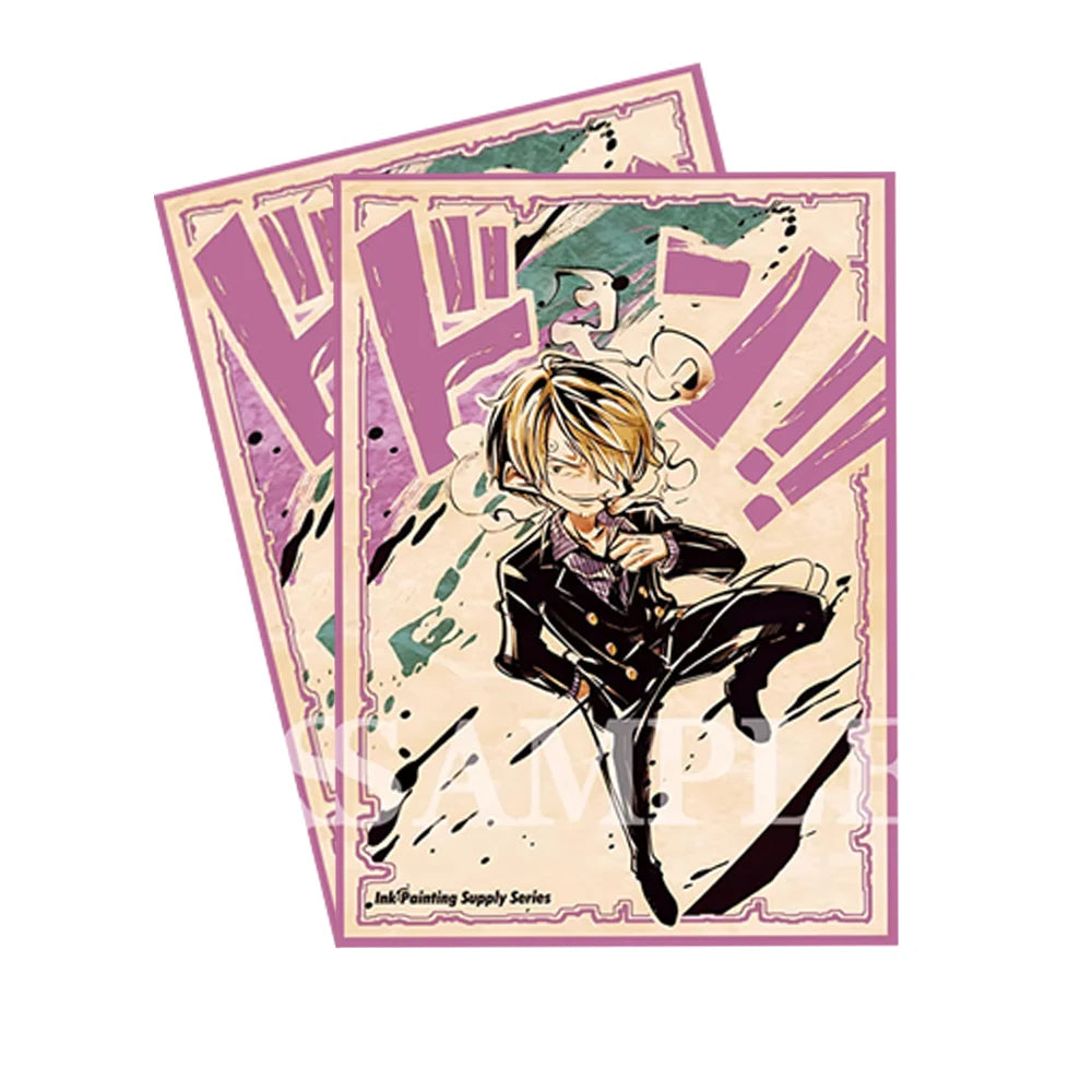 60PCS Foil Anime One Piece Card Sleeves Ace Sanji Nami Chopper Protector
