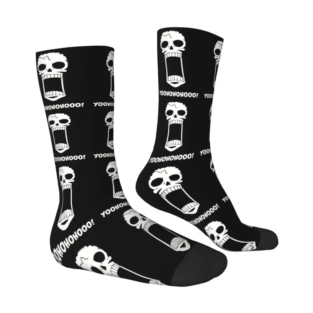Anime Men's Socks Harajuku Luffy Zoro Trafalgar Law Unisex Crew Socks
