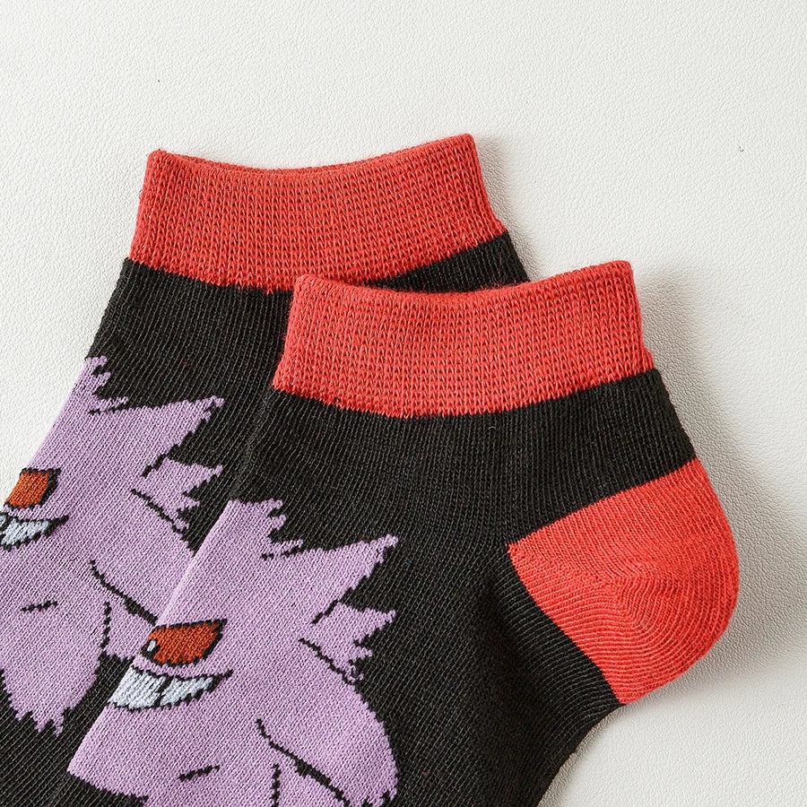 5Pairs BANDAI Pokemon Anime Socks Hip Hop Street Fashion Casual Socks