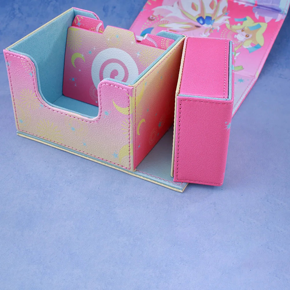 **** Gacha Deck Box for PTCG Cards Trading Card Storage with Display Window