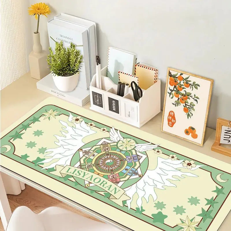 Magic Girl Cute XXL Mouse Pad Large Kawaii Desk Pad for Office Gaming