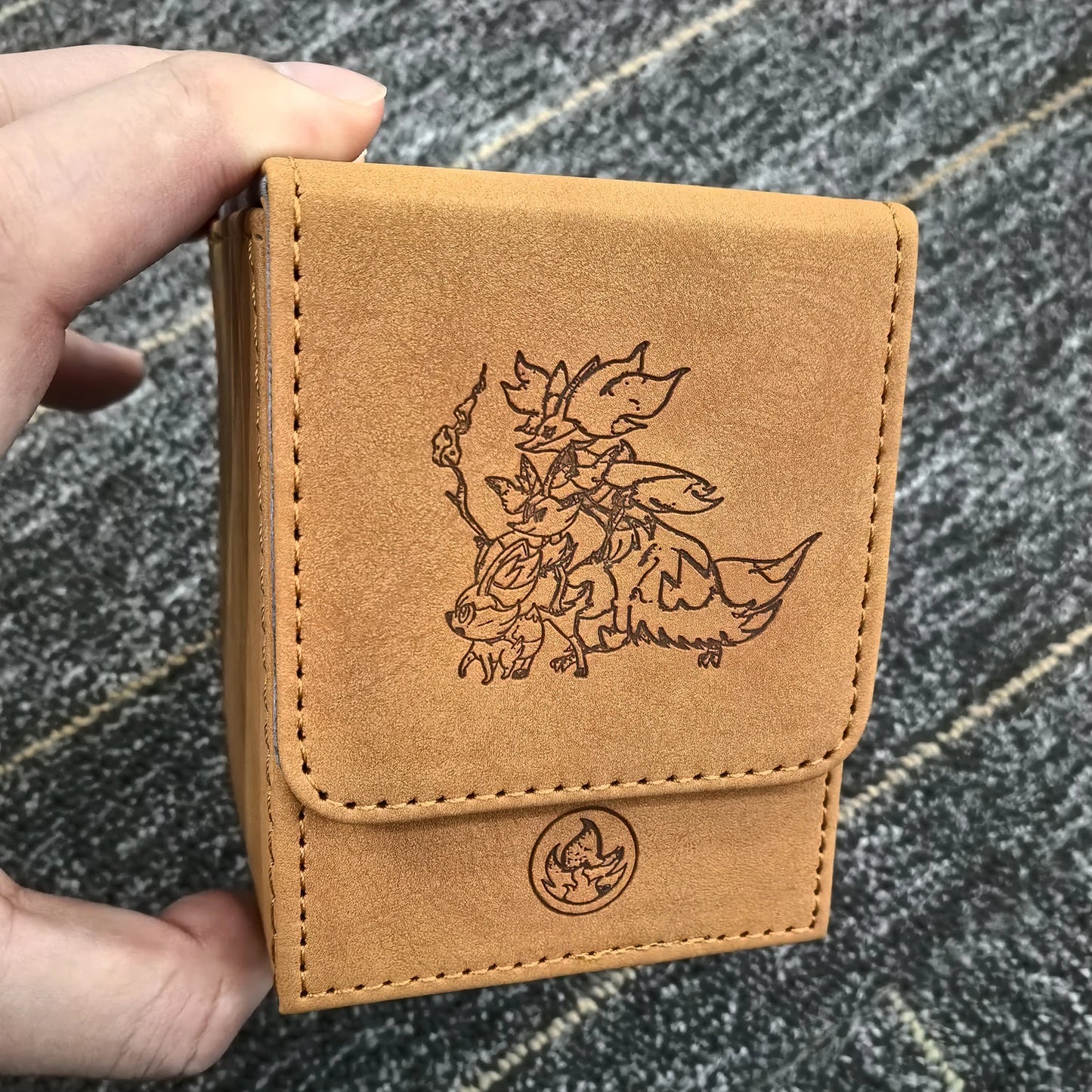Anime Pokemon Fennekin Togepi Piplup Lugia Deck Box Trading Card Holder