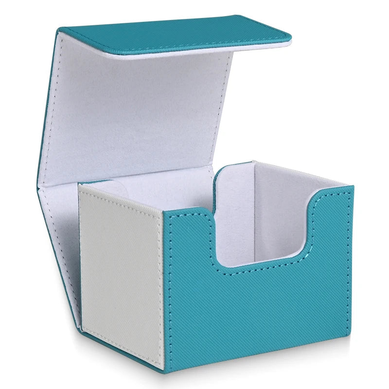PU Leather Card Deck Box – Fits 120+ Sleeved TCG Cards | Strong Magnetic Closure