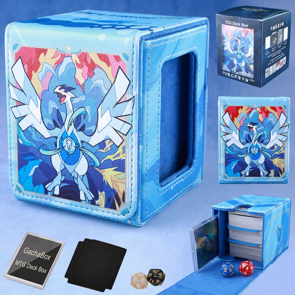 **** Gacha Deck Box for PTCG Cards Trading Card Storage with Display Window