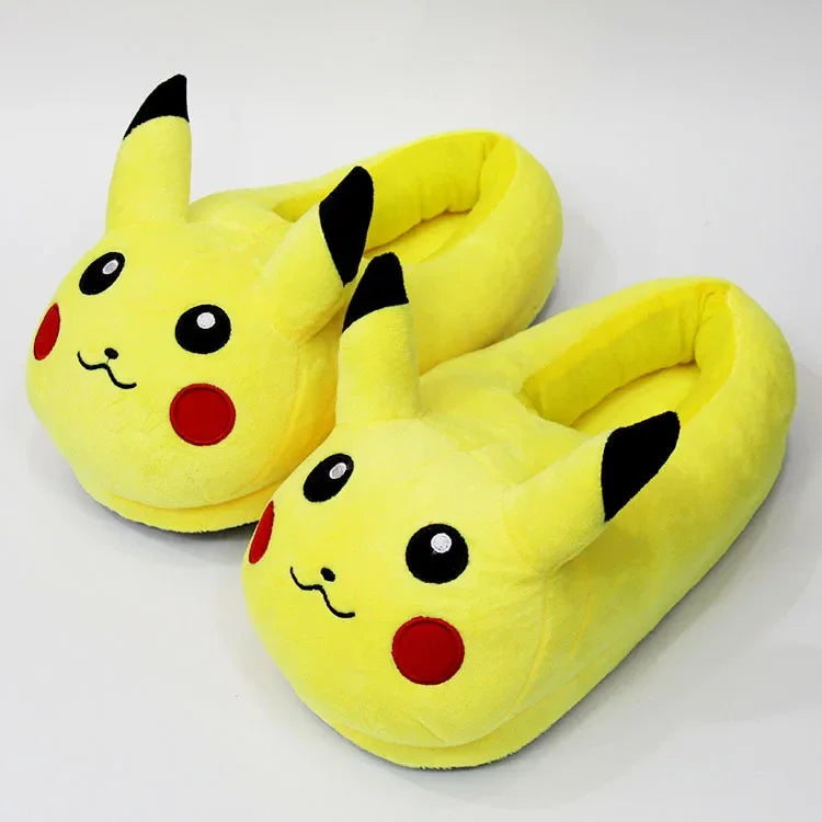 Pokemon Snorlax Plush Slippers Winter Warm Cotton Shoes Couple Gift