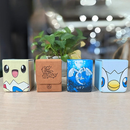 Anime Pokemon Fennekin Togepi Piplup Lugia Deck Box Trading Card Holder