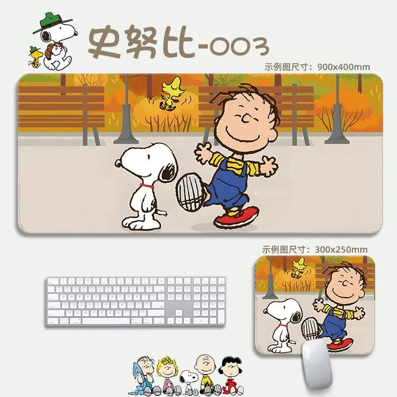 Anime S-Snoopys Mouse Pad Cute Cartoon Peanuts Dog Gaming Desk Mat