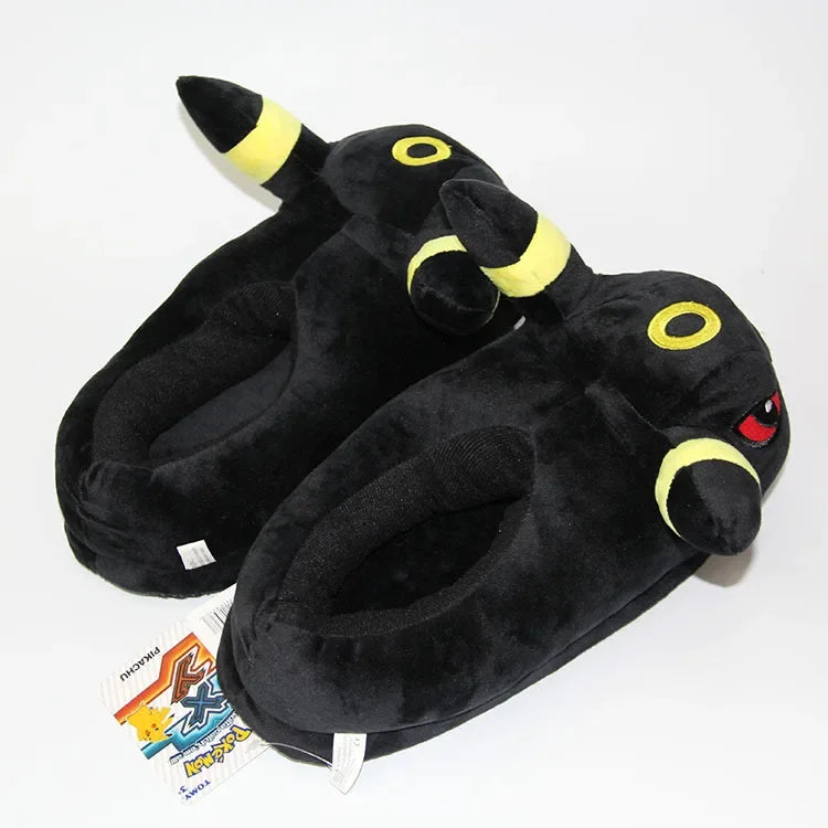 Pokemon Snorlax Plush Slippers Winter Warm Cotton Shoes Couple Gift