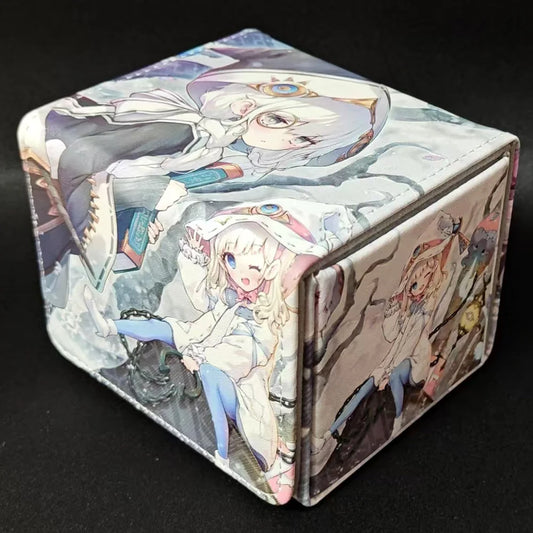 Yugioh Elzette Astellar White Forest Figure Deck Box PU Leather TCG Storage