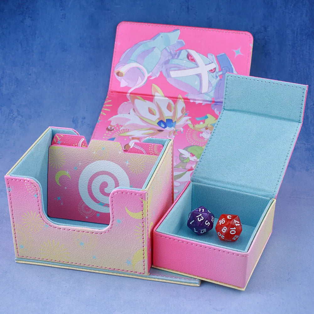 **** Gacha Deck Box for PTCG Cards Trading Card Storage with Display Window
