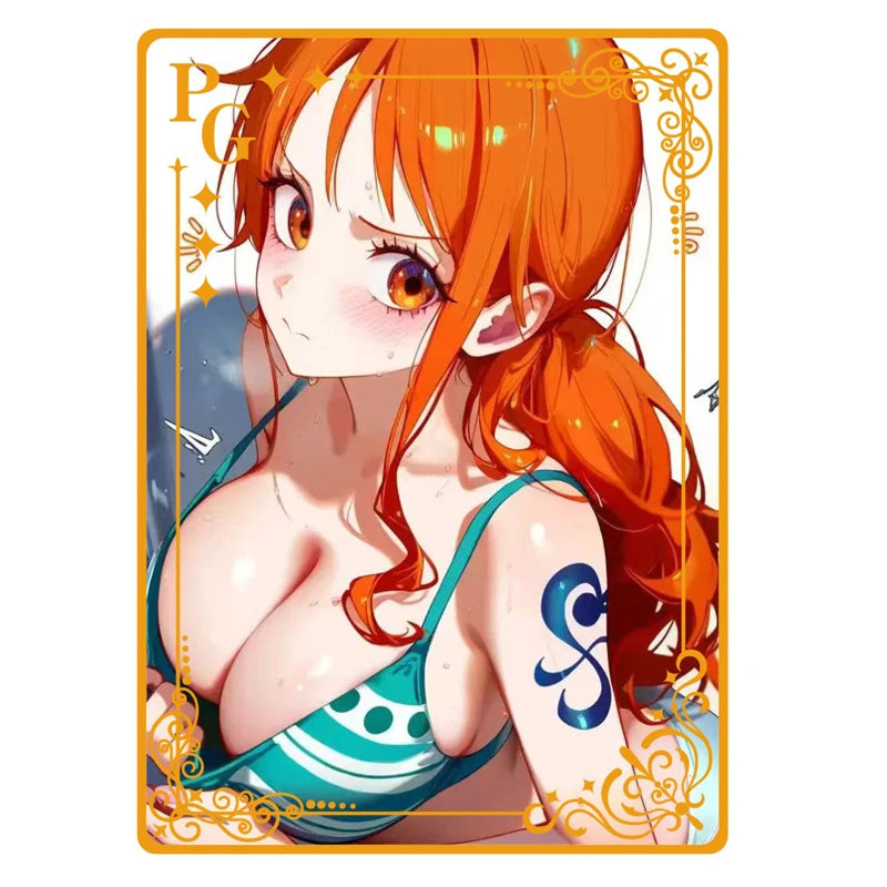 Goddess Story Metal Card Anime Swimwear Girl Collection