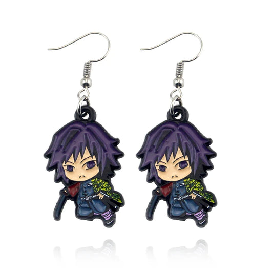 Demon Slayer | Giyu Tomioka Chibi Drop Earrings – 1 Pair Zinc-Alloy Cosplay Jewelry