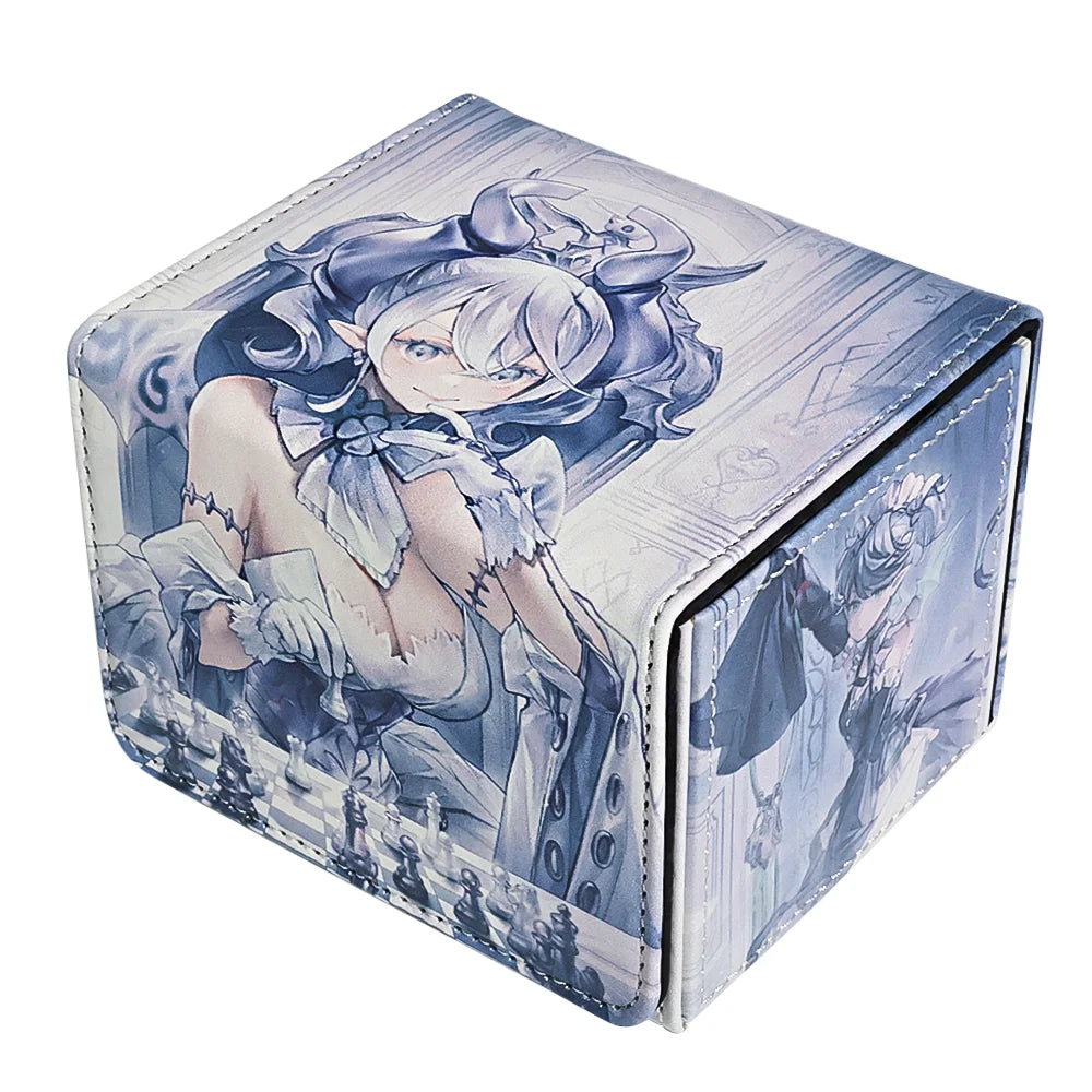 Anime Card Deck Box for YGO MTG 100 Card Storage PU Leather Case