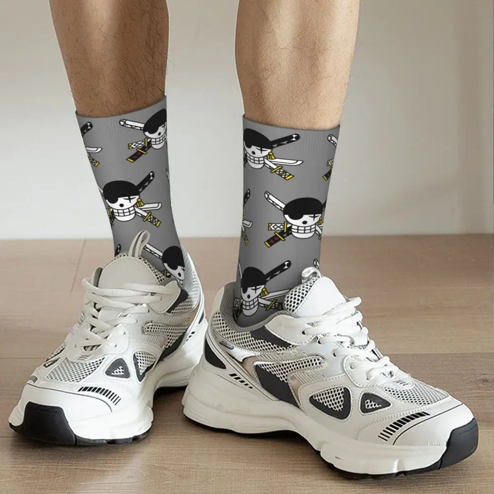 Fashion Men's Anime Socks Tony Tony Chopper Luffy Zoro Law Unisex Crew