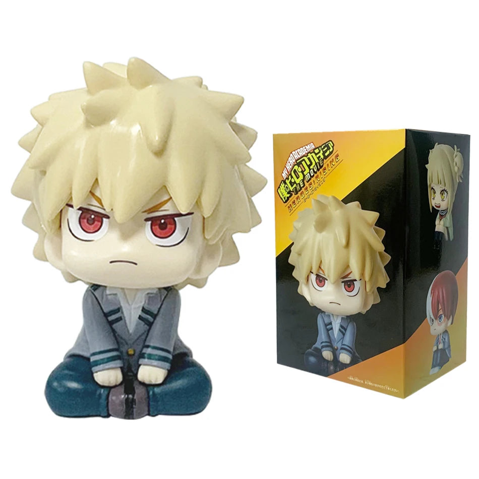 **** 10cm Q Version My Hero Academia Figures Midoriya Bakugou Ochaco Kids Gift