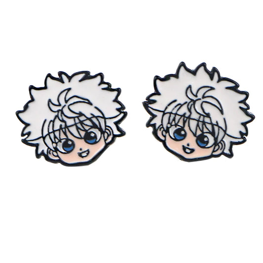 Hunter × Hunter Killua Zoldyck Stud Earrings – Enamel Cosplay Pair