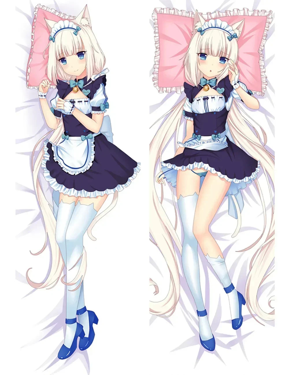 WAIFU Japanese Anime Dakimakura Pillowcase NEKOPARA Chocolat Vanilla Cover