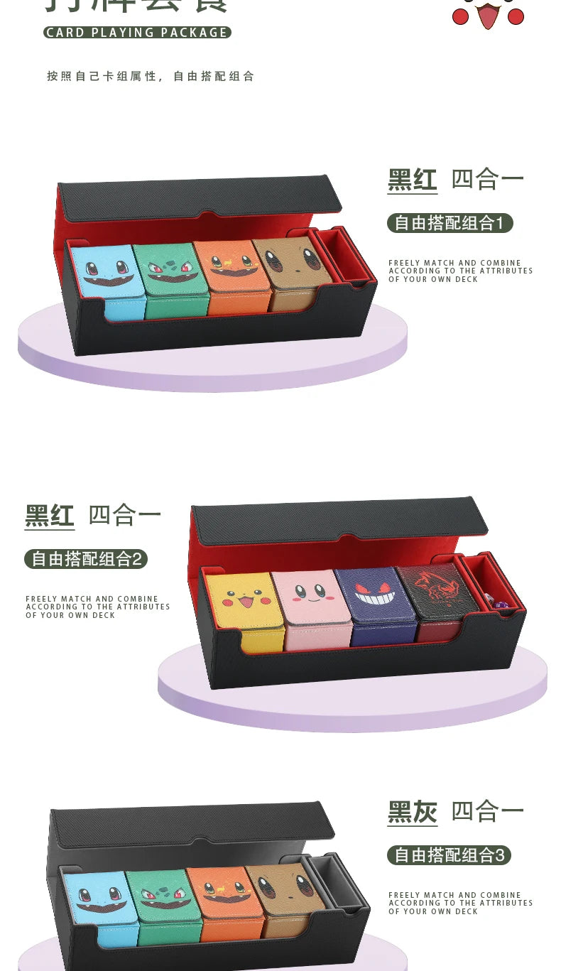 Anime Pokemon Fennekin Togepi Piplup Lugia Deck Box Trading Cards