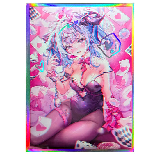 Bunny Girl Anime Card Sleeves – 60PCS Holographic Foil Protectors