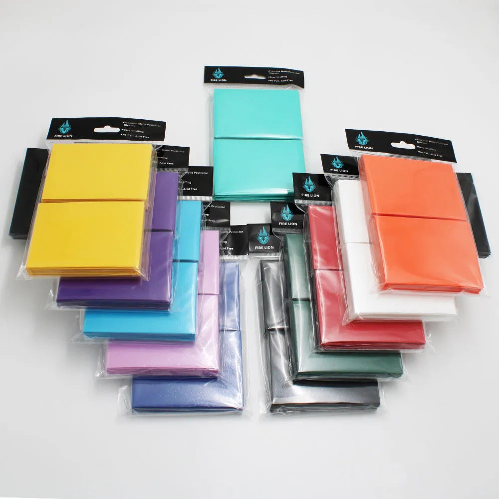 RyshePro Matte Card Sleeves – 66 × 91 mm (Standard / Pokémon & MTG Size) – 100 ct – Rainbow Color Range