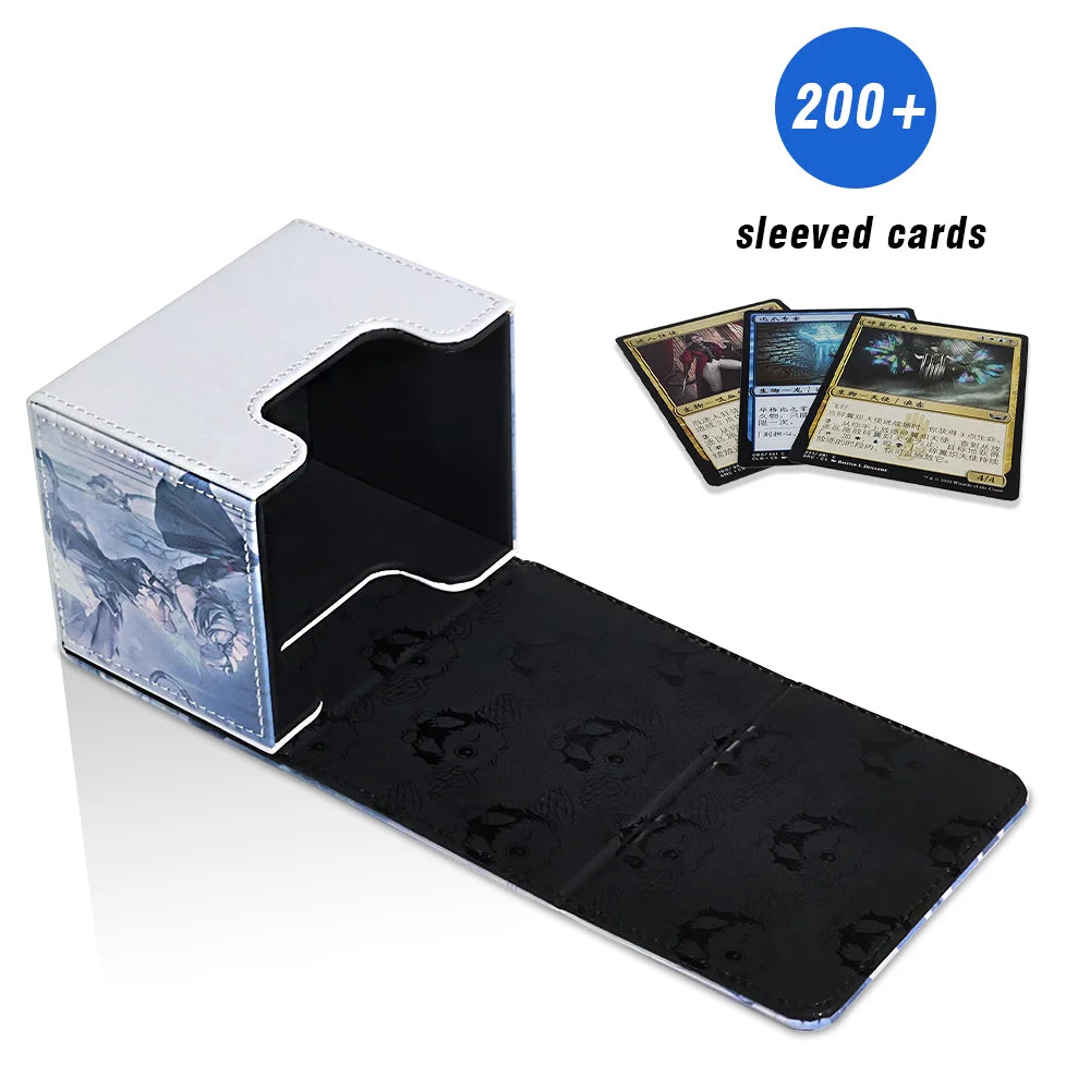 Anime Card Deck Box for YGO MTG 100 Card Storage PU Leather Case