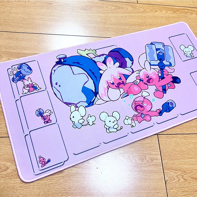 600X300X2Mm PTCG Trainer Nessa Iono Anime Card Mat Waterproof Rubber Pad