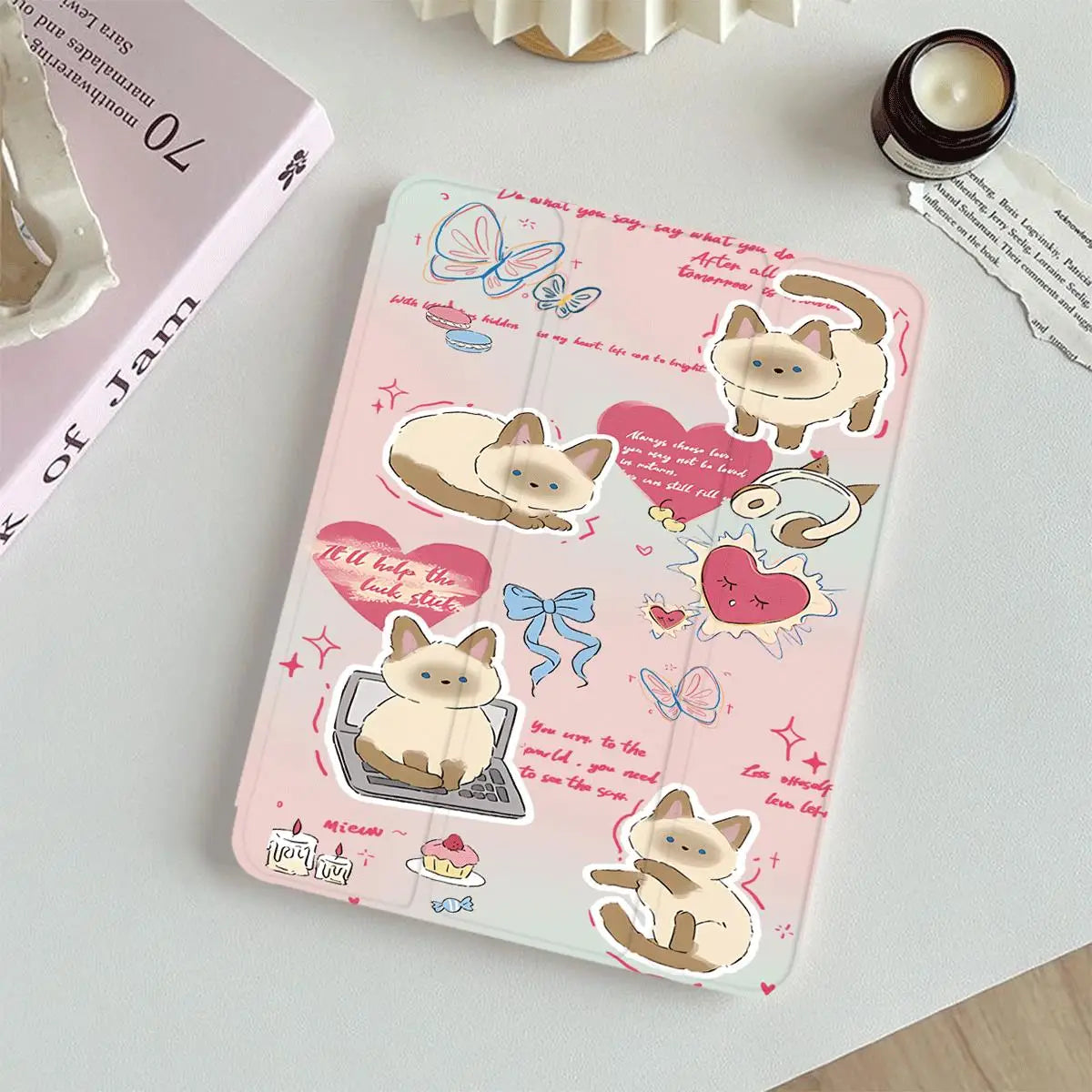 Musical Cat Smart Case for iPad 10.2 11 12.9 Air Pro 6th 5th 2025