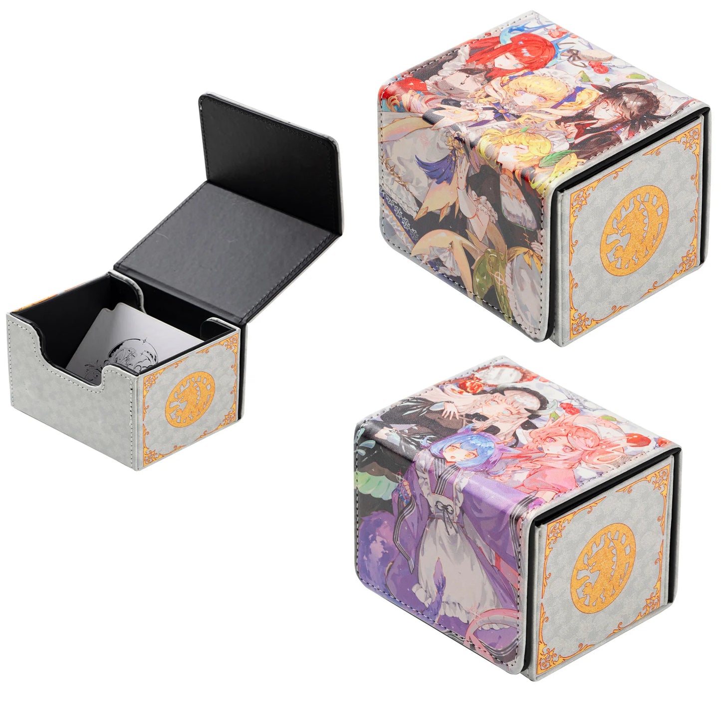 Yugioh Dragonmaid Deck Box TCG OCG Trading Cards PU Leather Storage Box