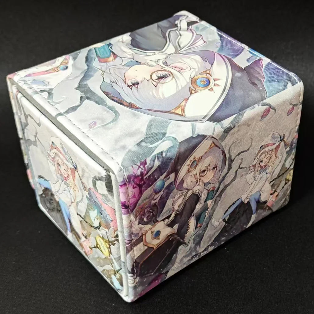 Yugioh Elzette Astellar White Forest Figure Deck Box PU Leather TCG Storage
