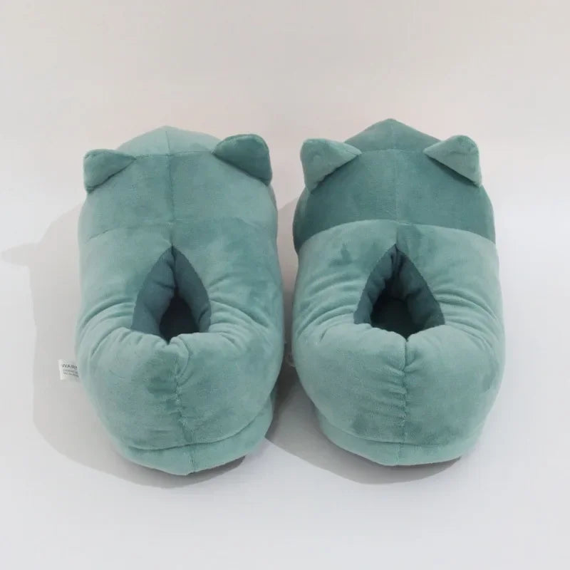 Pokemon Snorlax Plush Slippers Winter Warm Cotton Shoes Couple Gift