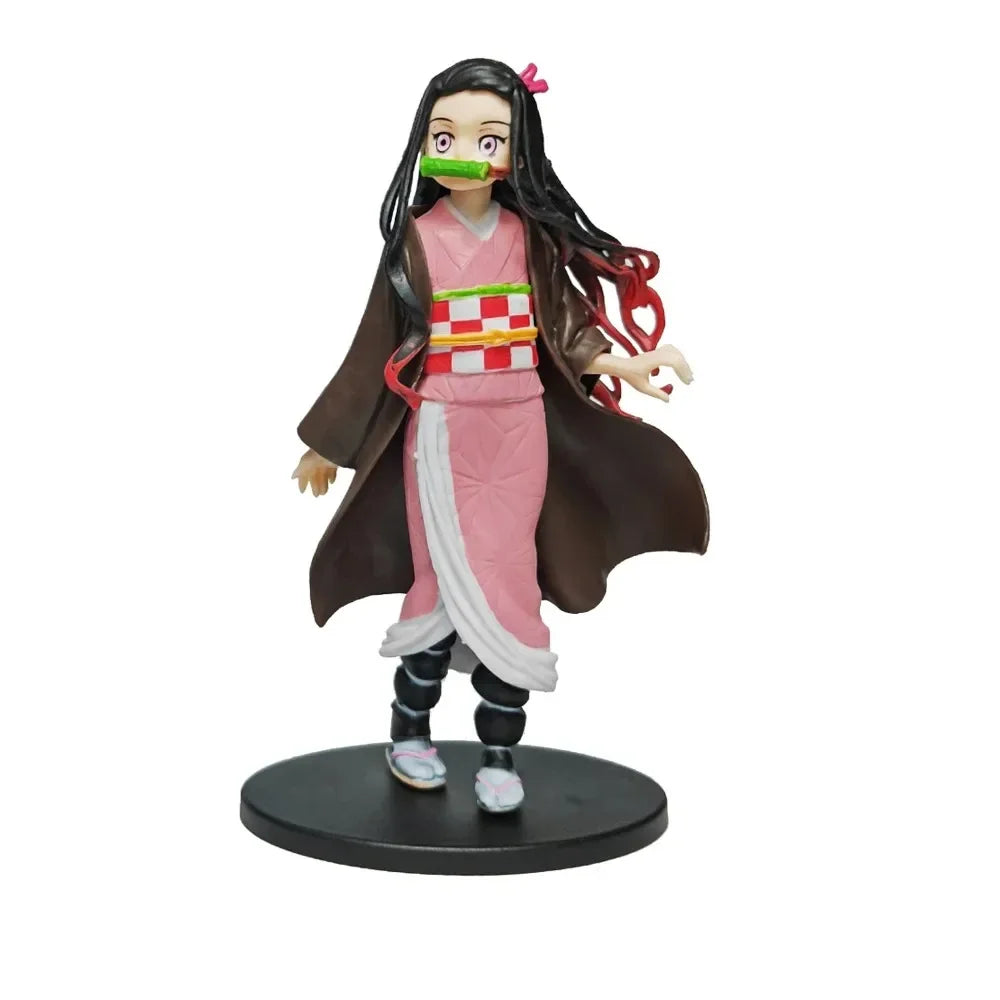 Demon Slayer Tanjiro Nezuko Zenitsu Inosuke Action Figures Set