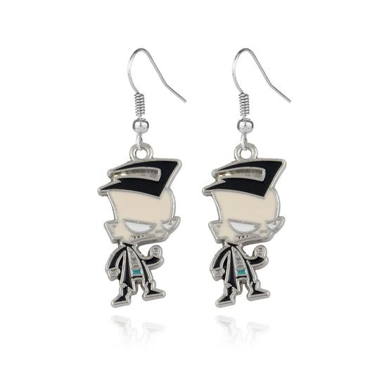 Invader Zim | Dib Membrane Drop Earrings – Enamel Zinc-Alloy Pair